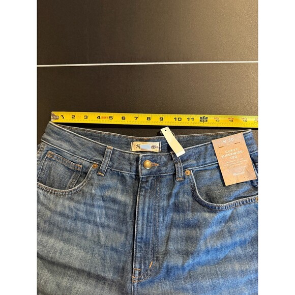NWT Madewell Curvy Superwide-Leg Jeans 30 High Rise Wide Leg Baggy Denim Blue - Picture 11 of 12